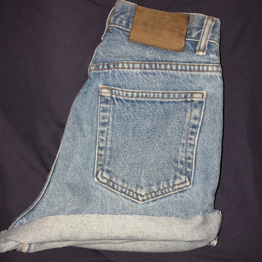 Calvin Klein Light Blue Denim Jean Shorts